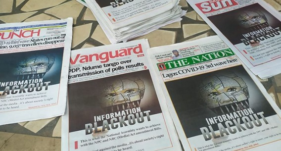 Nigeria papers launch campaign against media bills via ‘information blackout’
