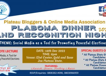 Plateau Bloggers/Online Media Association set to hold 2022 Dinner/Recognition Night