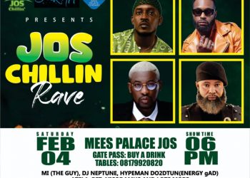 Jos Chillin Rave to hold this February, features M.I, Dj Neptune and others
