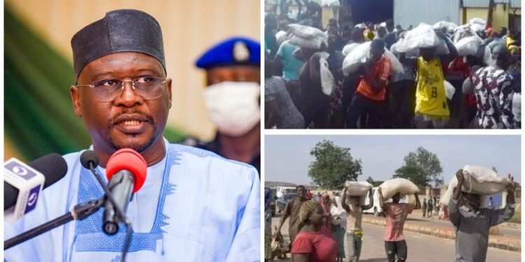 Adamawa Gov, Fintiri declares 24-hour curfew as residents loot warehouses