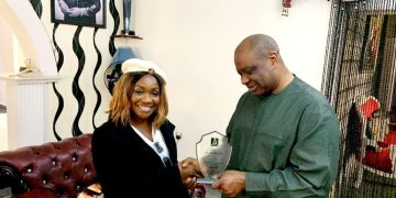 PMAN Honors Panam Percy Paul with an award, being the first Plateau PMAN Governor