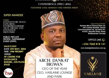 Arch. Dankat Bigwan, CEO of Varlaine Lounge & Park, emerged as CEO of the Year at PIBC 2024