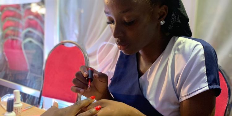 GWR: Lisha Dachor Attempts for the Longest Painting of Artificial Nails, Jos, Plateau State