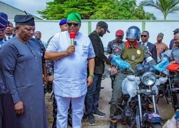 Plateau State Governor Distributes Motorcycles, Raincoats, and Rainboots to Boost Rural Security