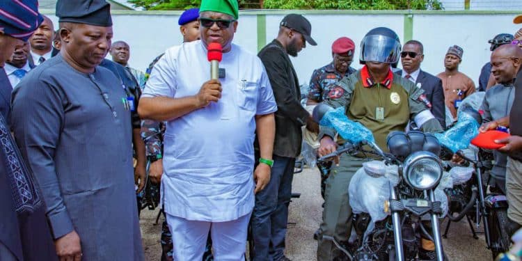 Plateau State Governor Distributes Motorcycles, Raincoats, and Rainboots to Boost Rural Security