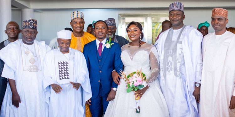 Senator Pam Mwadkon Dachungyang emphasizes unity and togetherness at his son’s wedding, celebrating love and national harmony