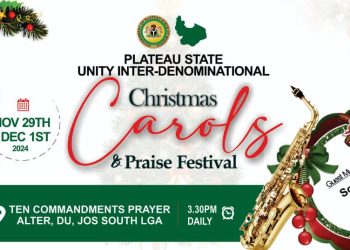 Plateau State Announces Maiden Unity Christmas Carols and Praise Festival