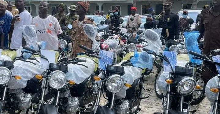 Mikang Council Boss Empowers Constituents with 5 Cars, 30 Motorcycles, and 1,800 Bags of Grains
