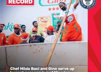 #GWR: Guinness Recognizes Hilda Baci’s Largest Serving Of Nigerian Style Jollof Rice