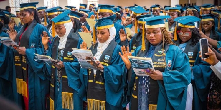 Beneficiaries of the Bagos Scholarship Scheme Inducted as Medical Laboratory Scientists