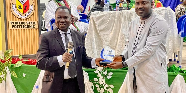 Chairman, Plateau State Internal Revenue Service, Dr. Jim Pam Wayas, Receives ICAN Jos District Excellence Award