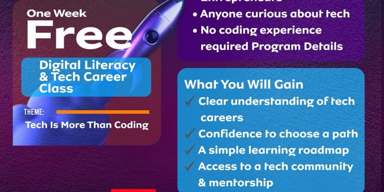 Tech Is More Than Coding: Join The Free Digital Literacy & Tech Career Class