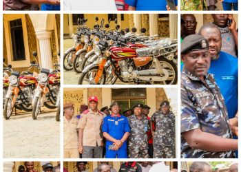 Council Boss, Pirfa Tyem Boosts Security in Langtang North, Empowers Police, NSCDC, NDLEA with 15 Bikes