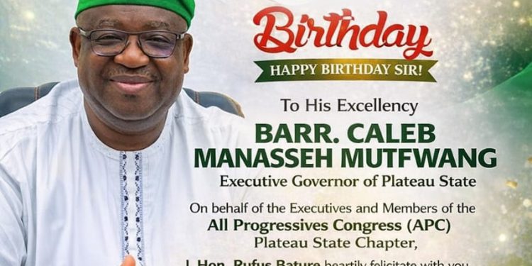 APC Felicitates Plateau Governor Mutfwang on 61st Birthday