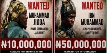 Army Declares ISWAP Governor, Deputy Wanted, Offers ₦60 Million Reward