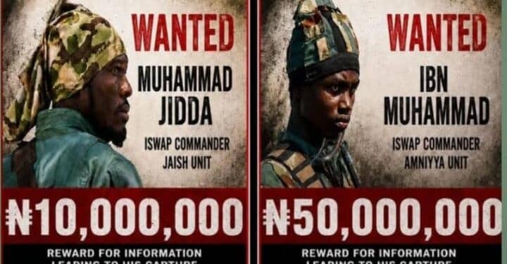 Army Declares ISWAP Governor, Deputy Wanted, Offers ₦60 Million Reward